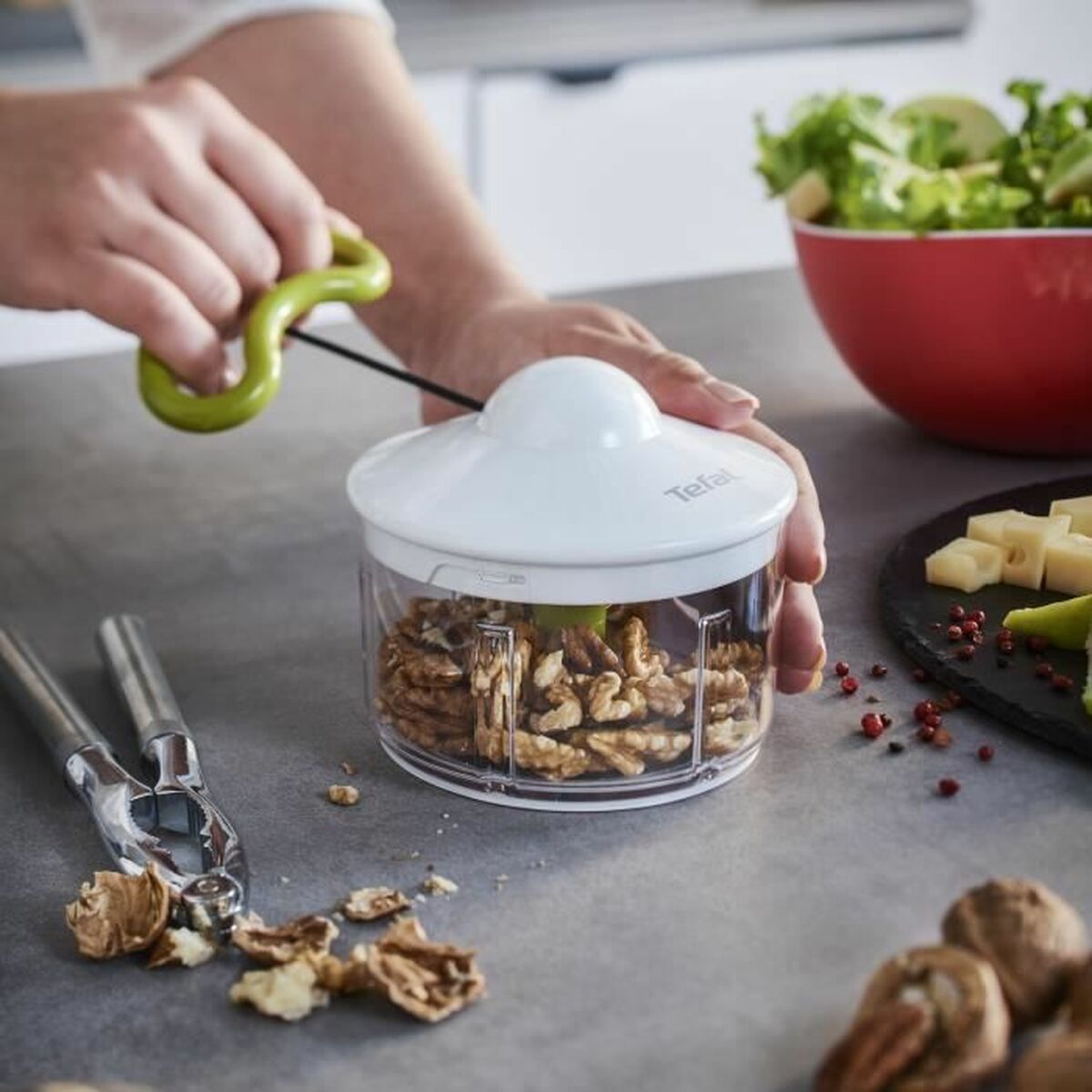 Mini tritatutto manuale con corda a strappo Tefal Bianco