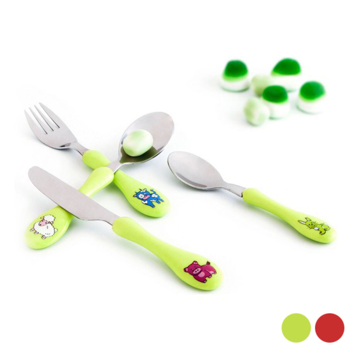 Set di Posate Amefa Enfant in Metallo Bicolore