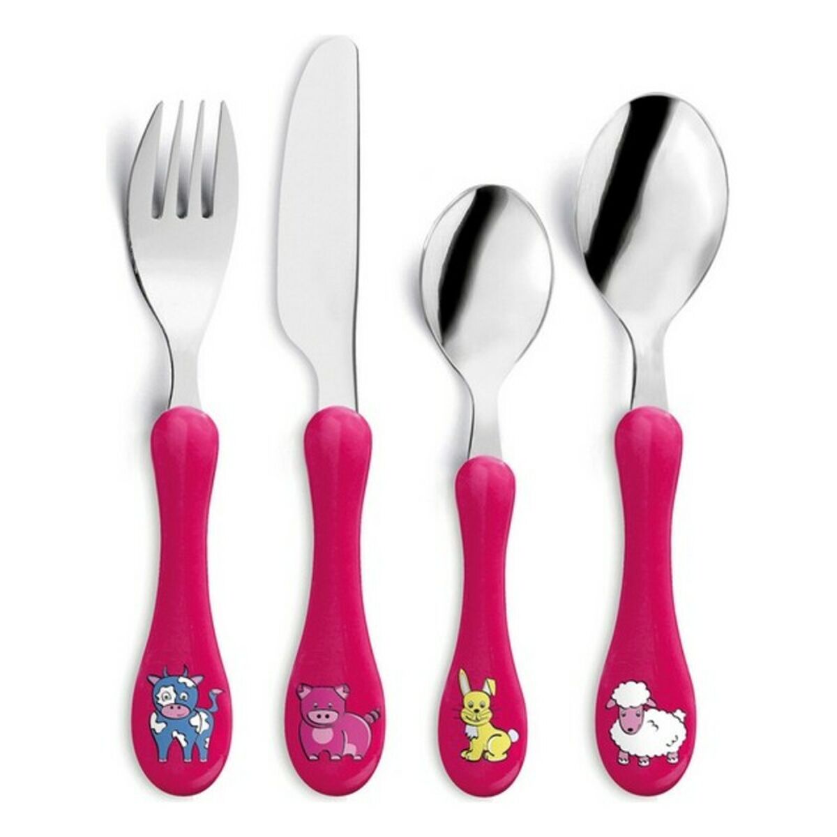 Set di Posate Amefa Enfant in Metallo Bicolore