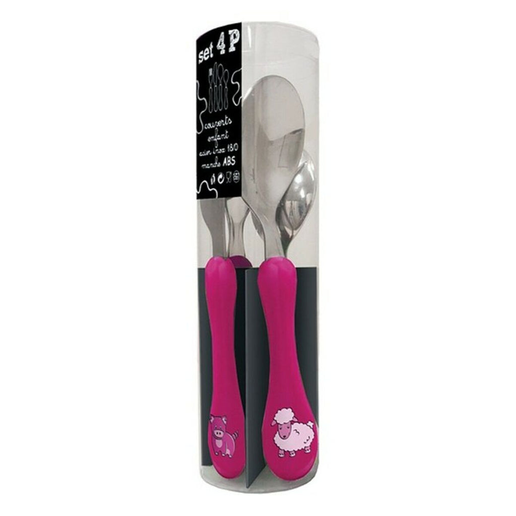 Set di Posate Amefa Enfant in Metallo Bicolore