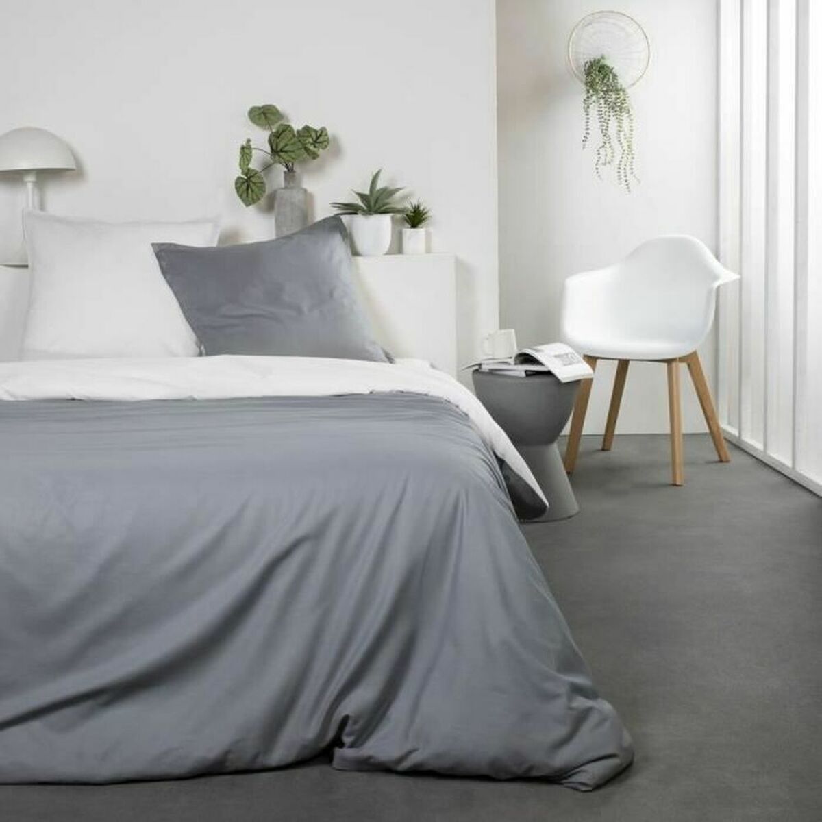 Set di Biancheria da Letto TODAY Bianco Grigio Chiaro 200 x 200 cm