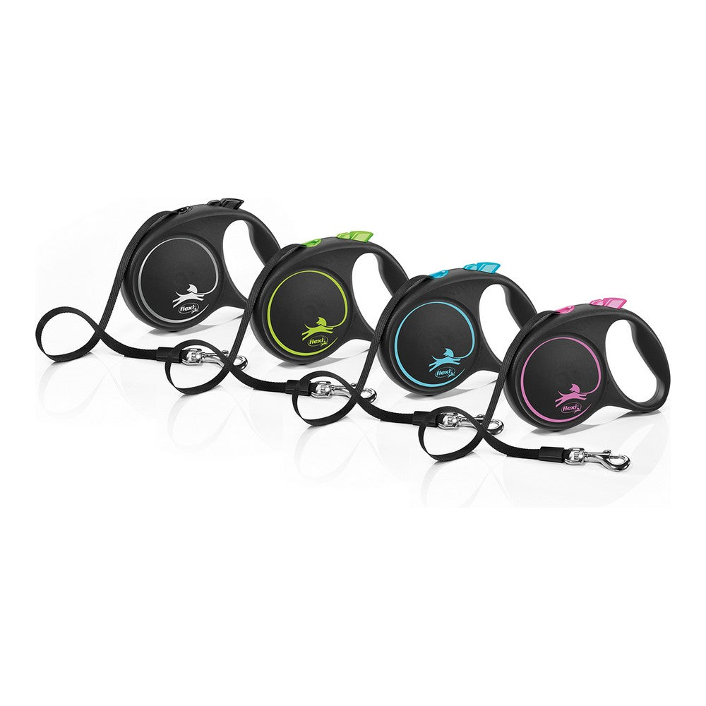 Guinzaglio per Cani Flexi BLACK DESIGN 5 m Blu Taglia M