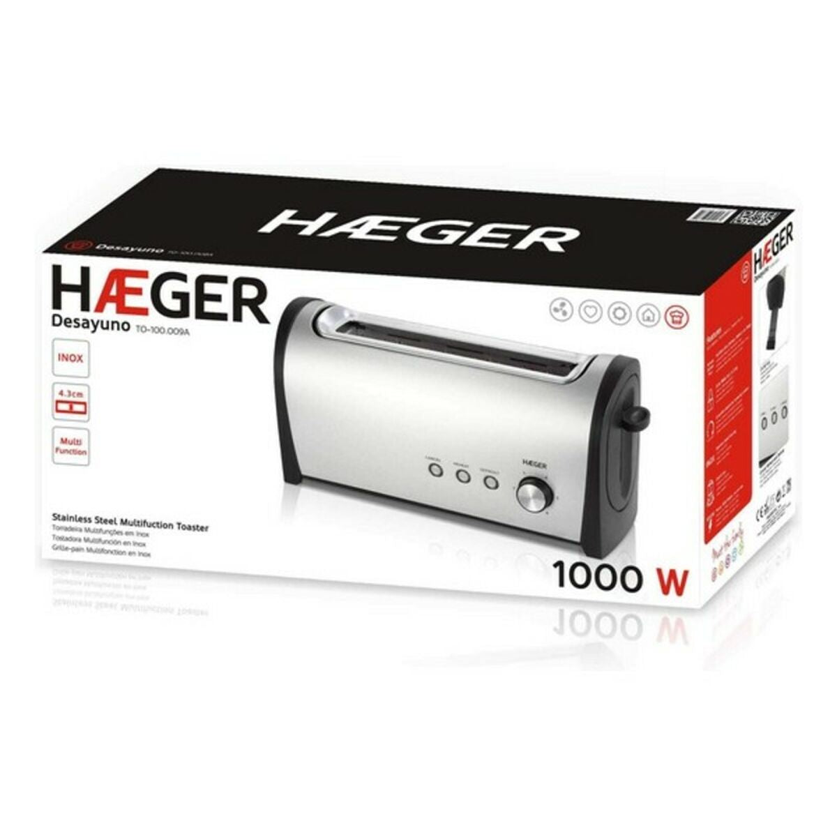Tostapane Haeger Desayuno 1000 W
