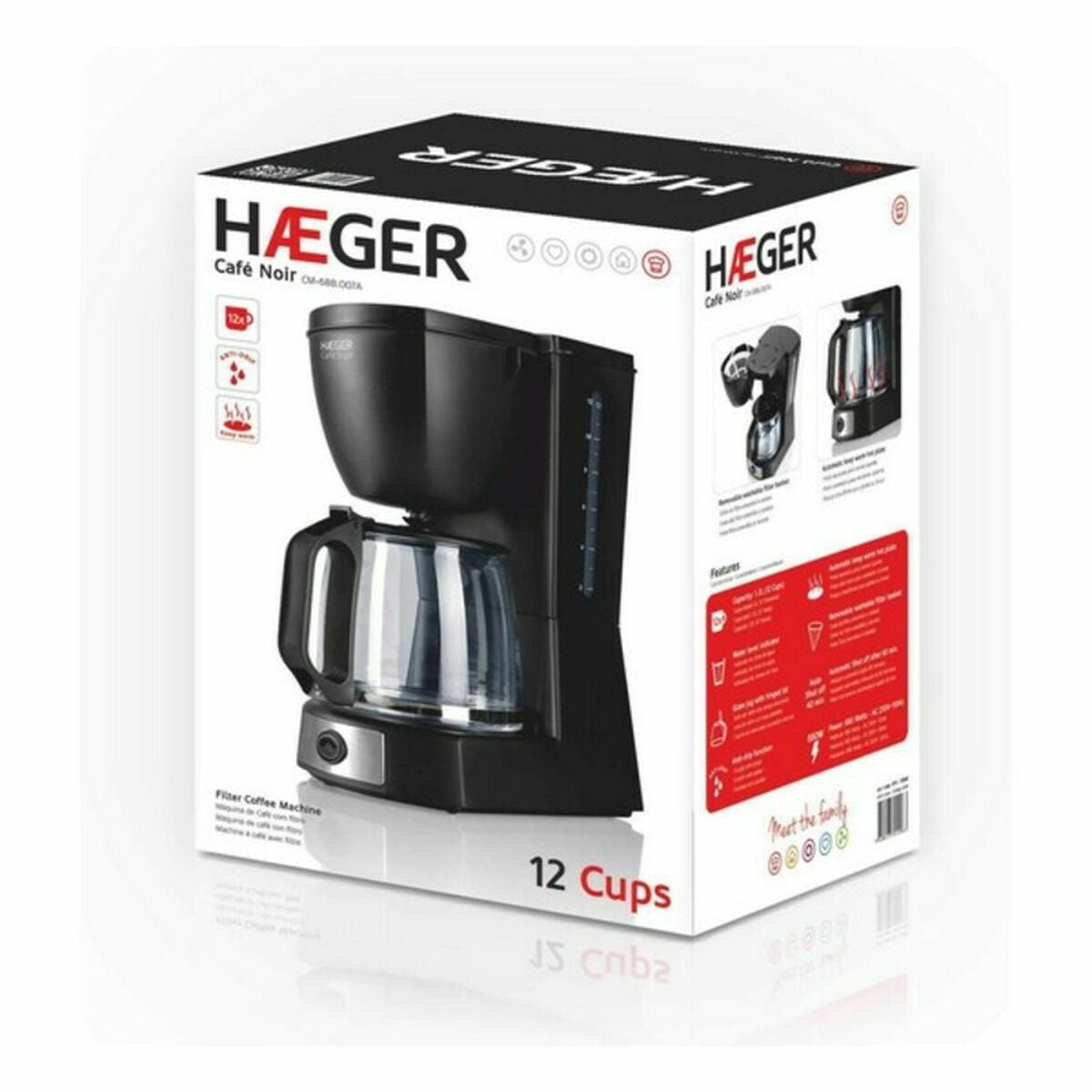 Macchina da caffè americano Haeger Nero 680 W