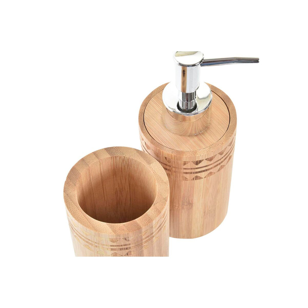 Set da Bagno DKD Home Decor Naturale Bambù 6,8 x 7,5 x 18 cm