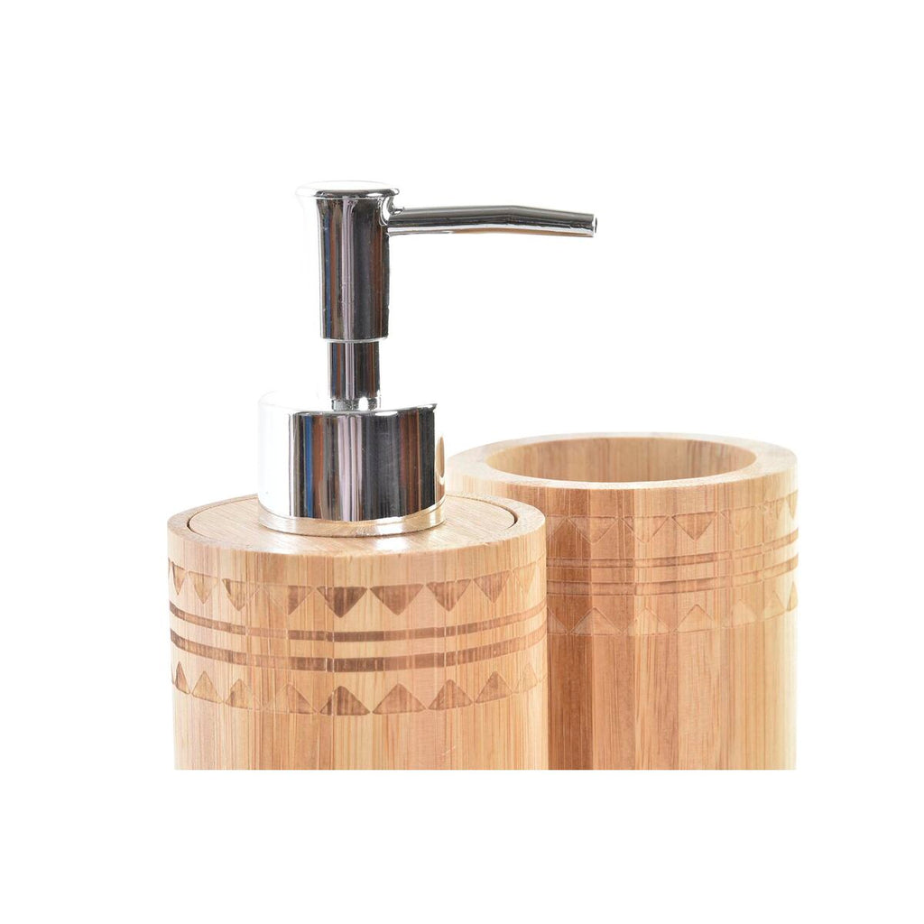 Set da Bagno DKD Home Decor Naturale Bambù 6,8 x 7,5 x 18 cm