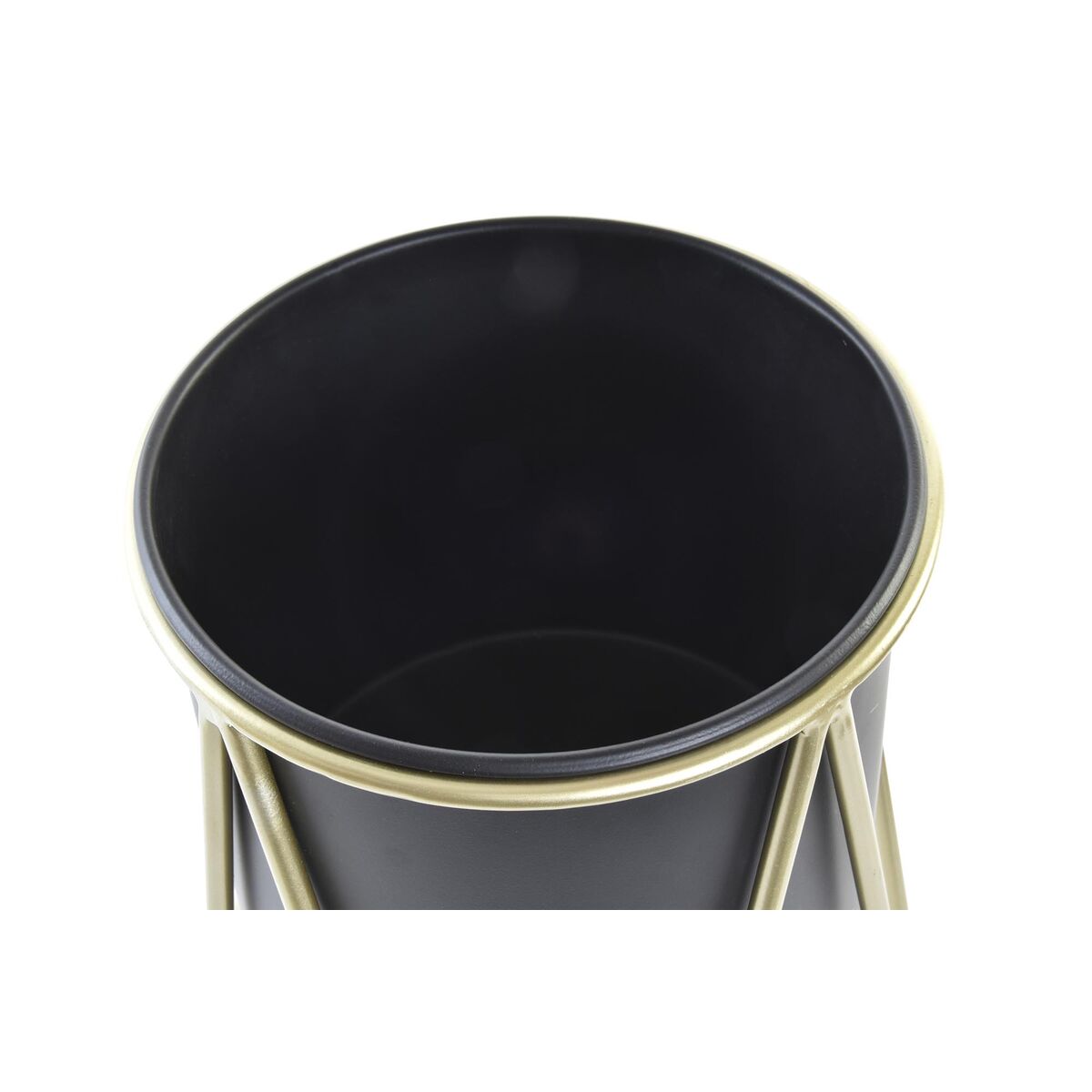 Set di vasi DKD Home Decor Nero Oro Metallo Moderno (26 x 26 x 70 cm)