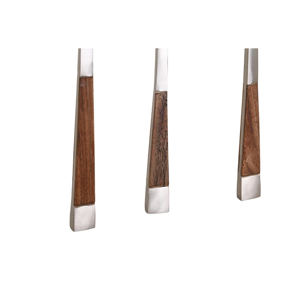 Cutlery DKD Home Decor Natural Silver Stainless steel Acacia (4,5 x 2