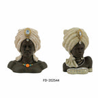 Figura Decorativa DKD Home Decor 32 x 22,5 x 35 cm Donna Africana (2 Unità)