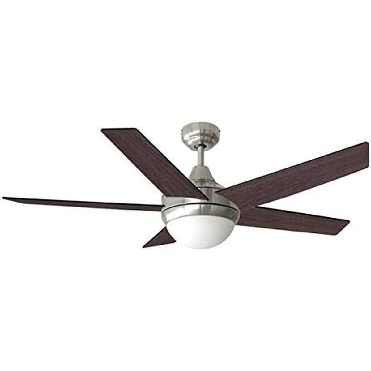 Ventilatore da Soffitto con Luce EDM Nero Wengé 60 W Ø 132 cm