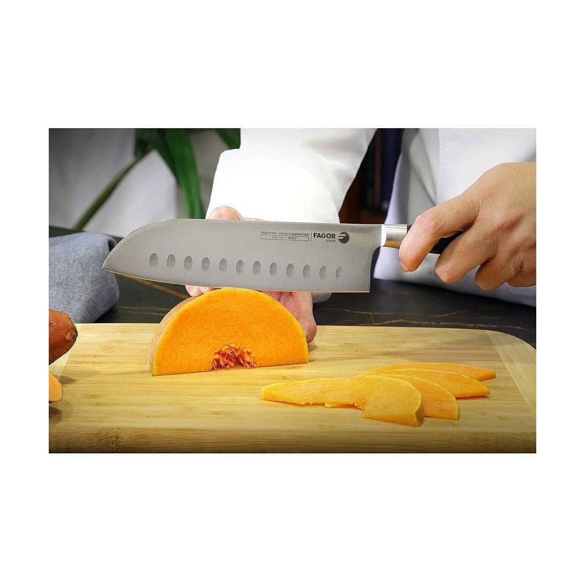 Coltello Santoku FAGOR Couper in acciaio inox (18 cm)