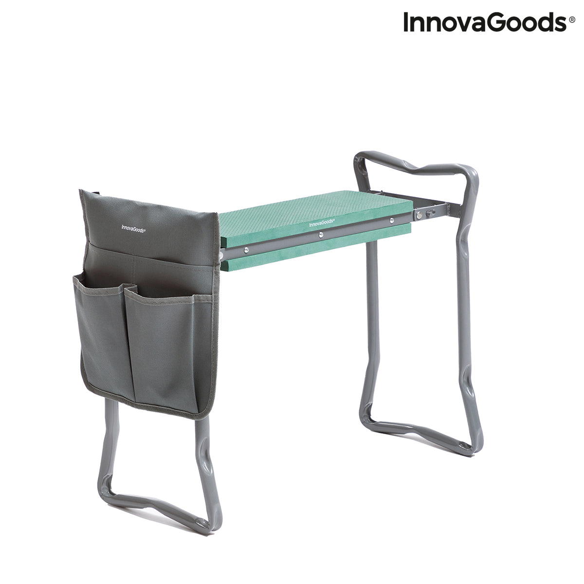 Sedile da Giardino Pieghevole 3-in-1 con Borsa per Attrezzi InnovaGoods Situl