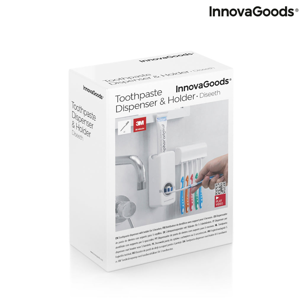 Dispenser e Portaspazzolini per Dentifricio InnovaGoods Diseeth
