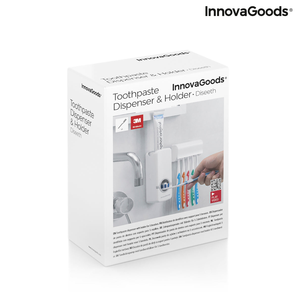 Dispenser e Portaspazzolini per Dentifricio InnovaGoods Diseeth