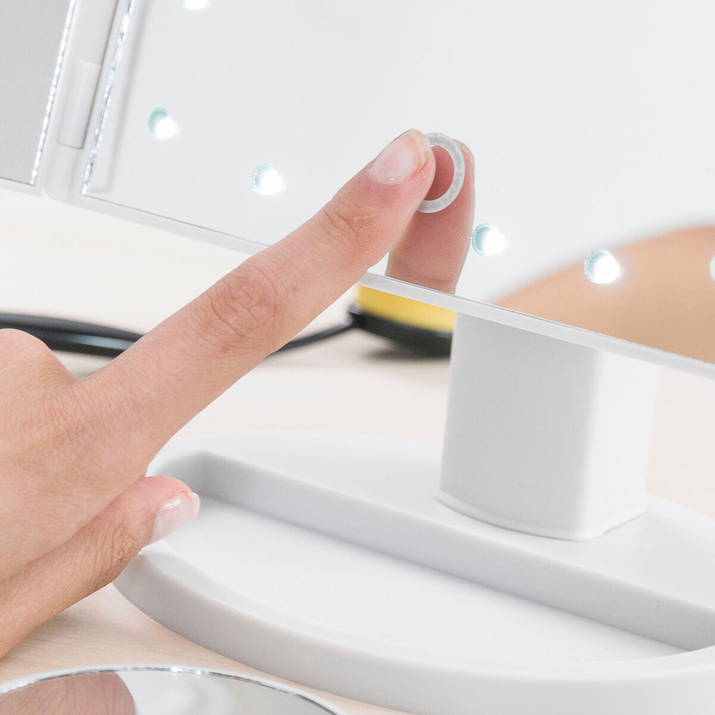 Specchio Ingranditore con LED 4-in-1 InnovaGoods Ledflect