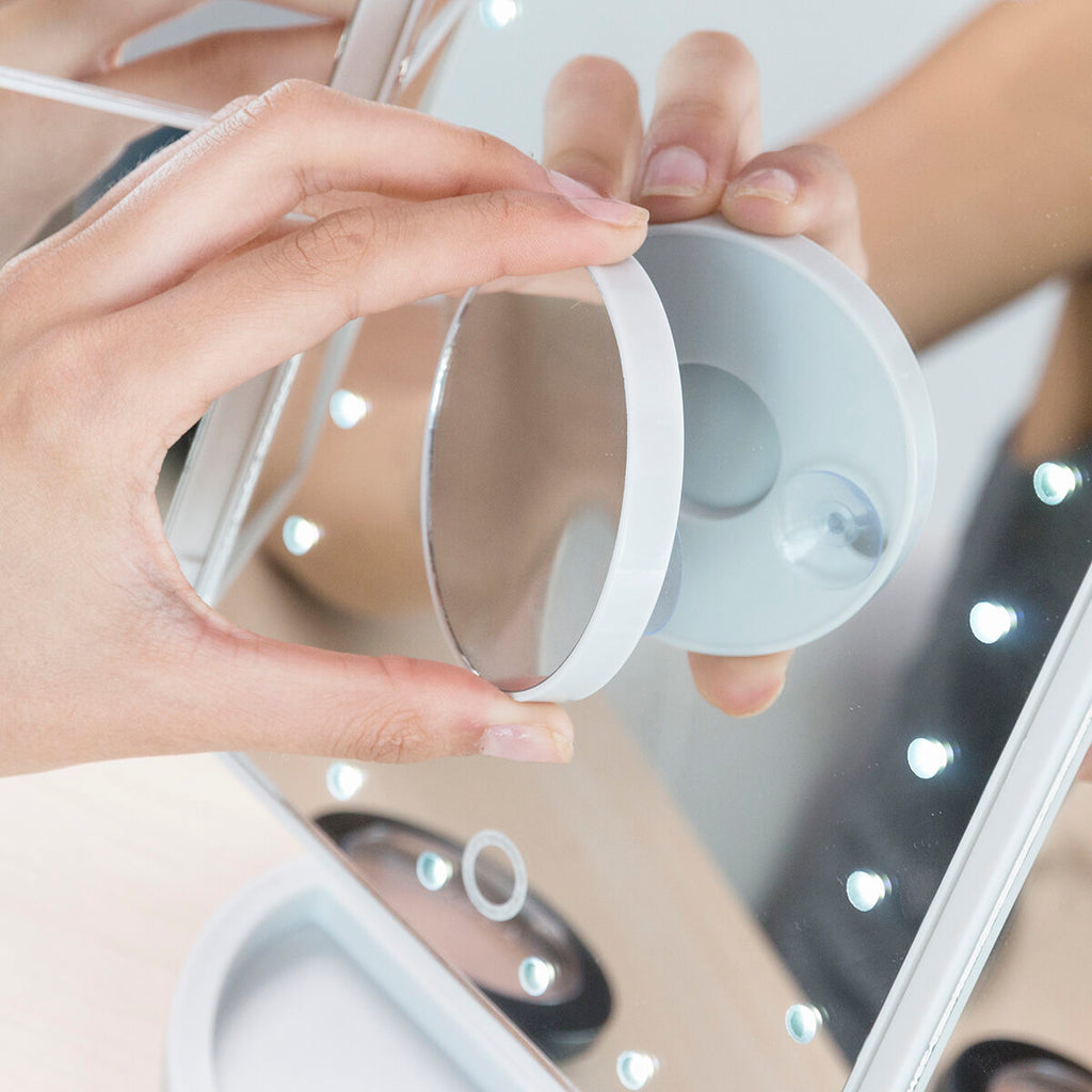 Specchio Ingranditore con LED 4-in-1 InnovaGoods Ledflect