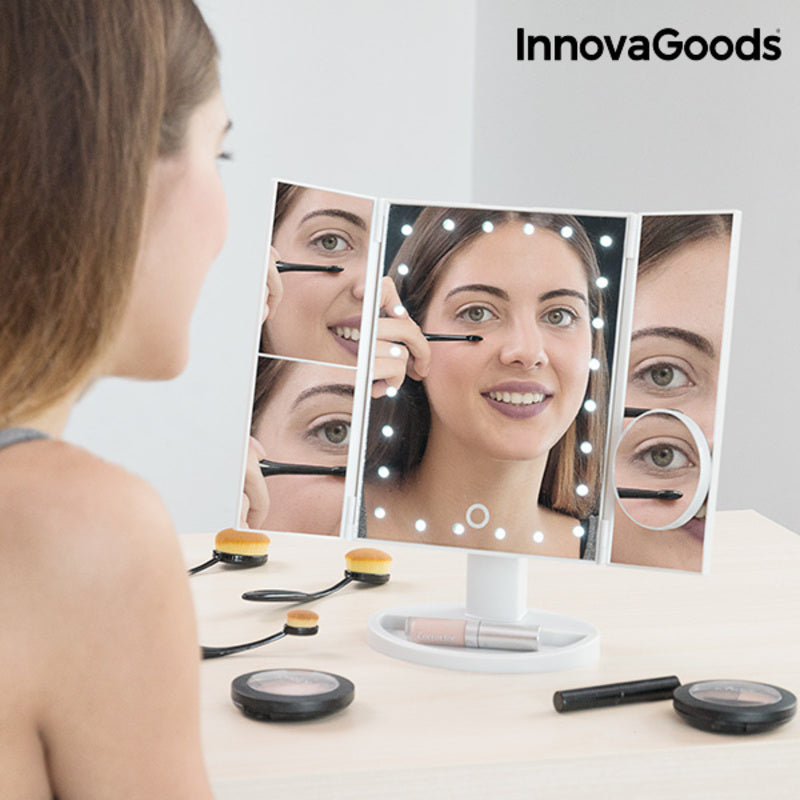 Specchio Ingranditore con LED 4-in-1 InnovaGoods Ledflect