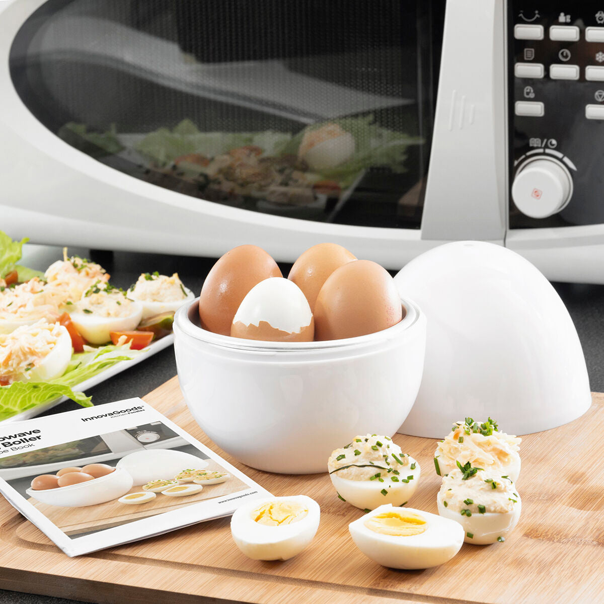 Cuociuova per microonde con ricettario Boilegg InnovaGoods