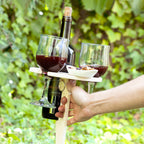 Tavolino Pieghevole e Portatile per Vino da Esterno Winnek InnovaGoods