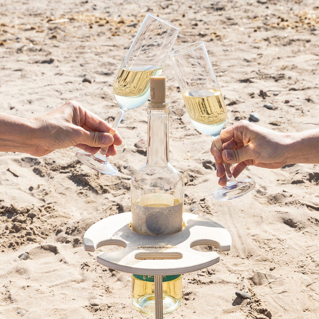 Tavolino Pieghevole e Portatile per Vino da Esterno Winnek InnovaGoods