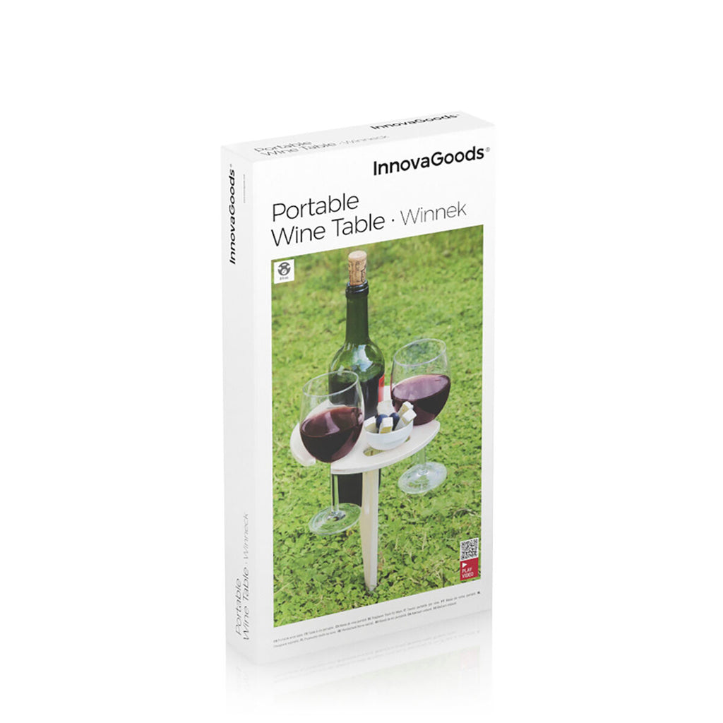 Tavolino Pieghevole e Portatile per Vino da Esterno Winnek InnovaGoods
