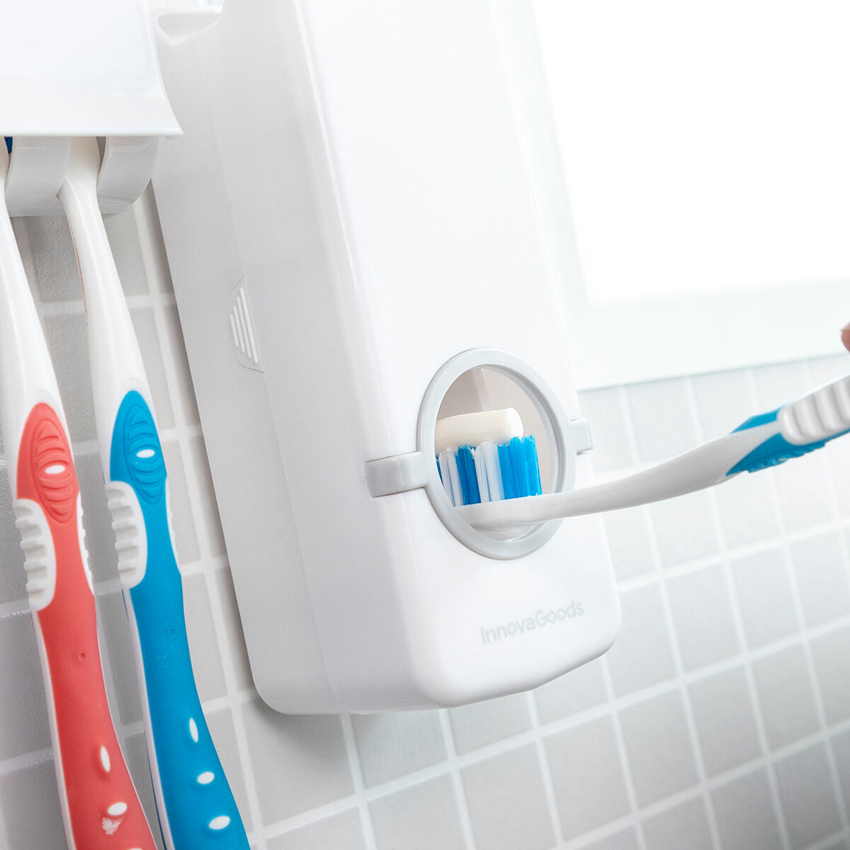 Dispenser e Portaspazzolini per Dentifricio InnovaGoods Diseeth